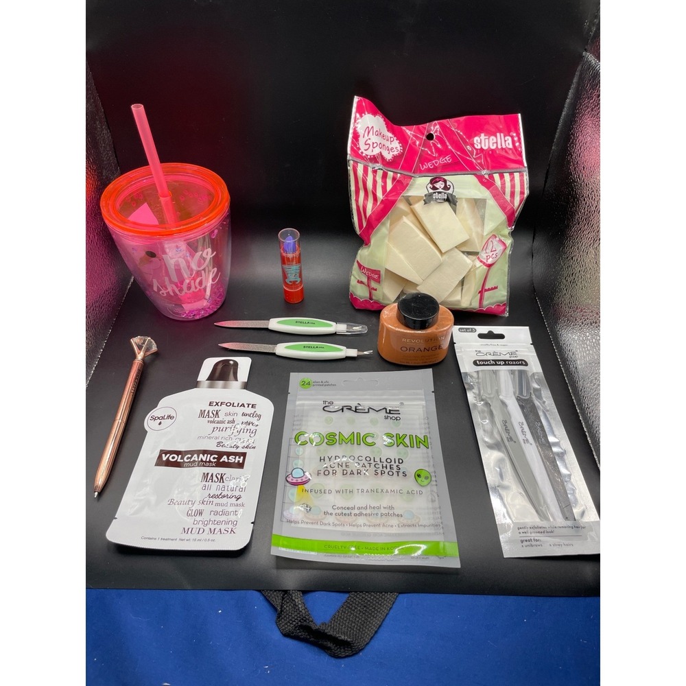 10pc Beauty Bundle Creme Shop Acne Patches Revolution Powder Bomb Party Pen Mask